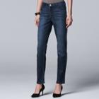 Women's Simply Vera Vera Wang Straight-leg Jeans, Size: 16, Blue (navy)