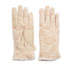 Women's Isotoner Fleece Tech Gloves, Beig/green (beig/khaki)