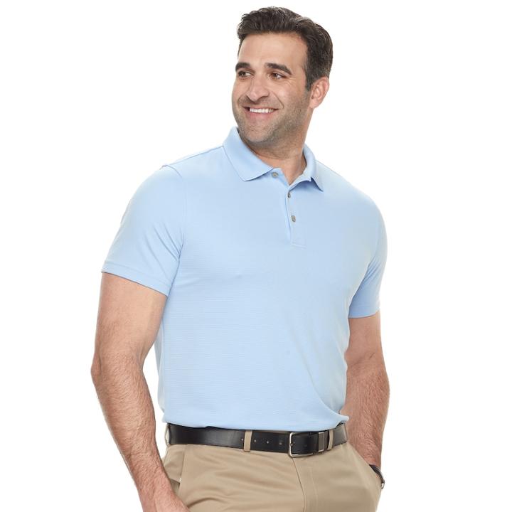 Big & Tall Van Heusen Air Ottoman Classic-fit Polo, Men's, Size: 3xl Tall, Blue