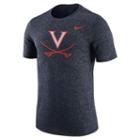 Men's Nike Virginia Cavaliers Marled Tee, Size: Small, Blue (navy)