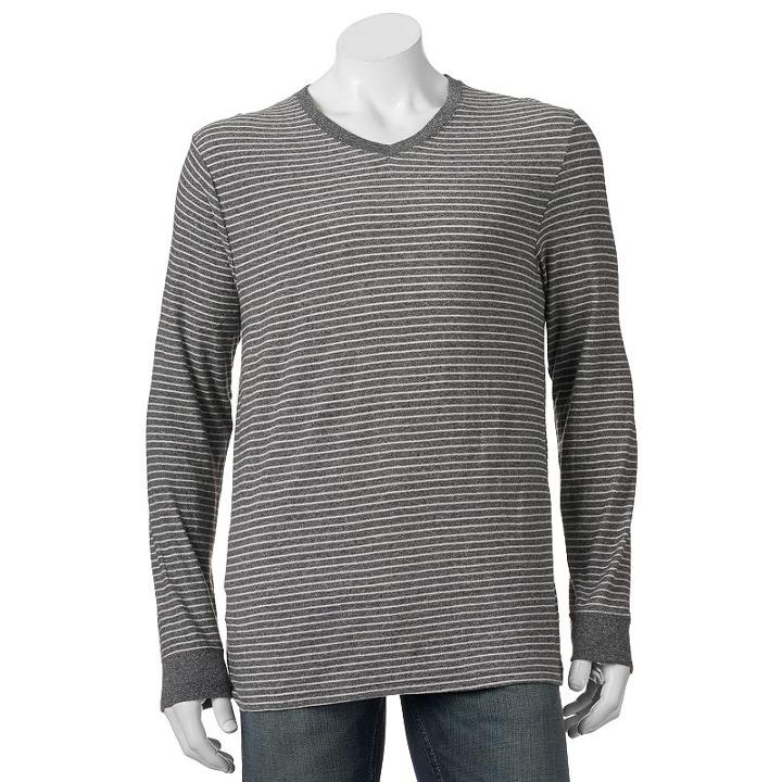 Big & Tall Sonoma Goods For Life&trade; Everyday Tee, Men's, Size: Xl Tall, Dark Grey