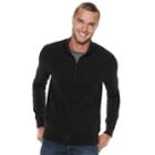 Men's Marc Anthony Slim-fit Full-zip Mockneck Sweater, Size: Medium, Black