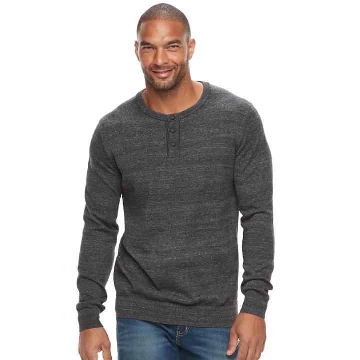 Big & Tall Sonoma Goods For Life&trade; Classic-fit Coolmax Henley, Men's, Size: 3xl Tall, Black