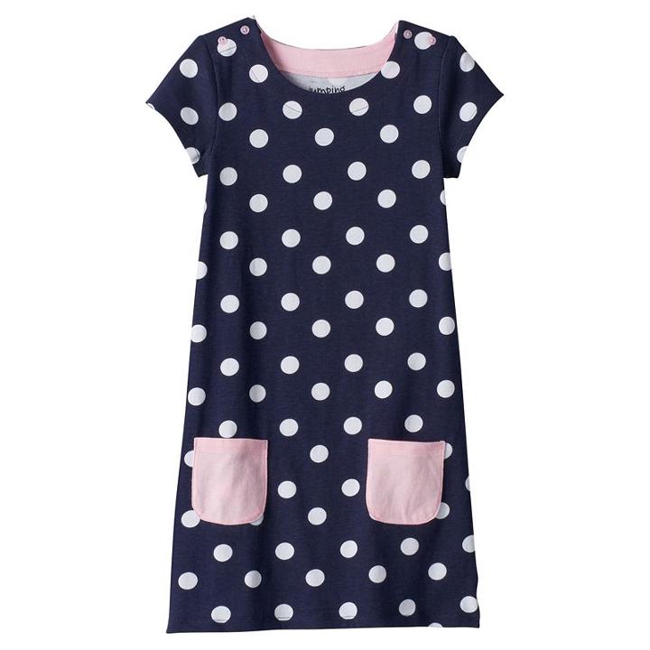 Girls 4-10 Jumping Beans&reg; Polka-dot Shift Dress, Girl's, Size: 7, Blue