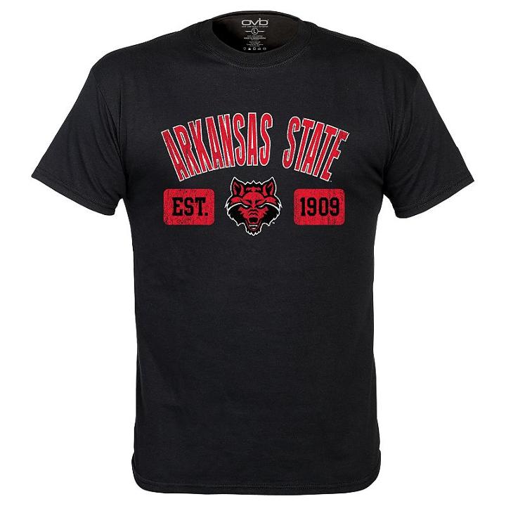 Men's Arkansas State Red Wolves Victory Hand Tee, Size: Small, Black
