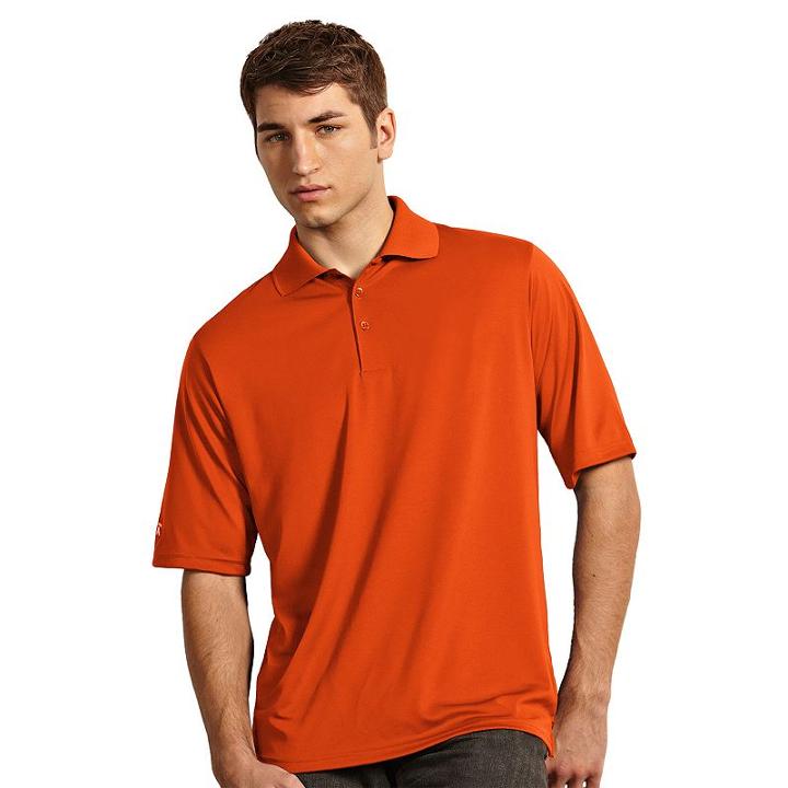 Men's Antigua Pique Performance Golf Polo, Size: 3xl, Brt Orange