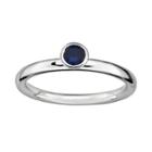 Stacks And Stones Sterling Silver Lab-created Sapphire Stack Ring, Women's, Size: 9, Grey