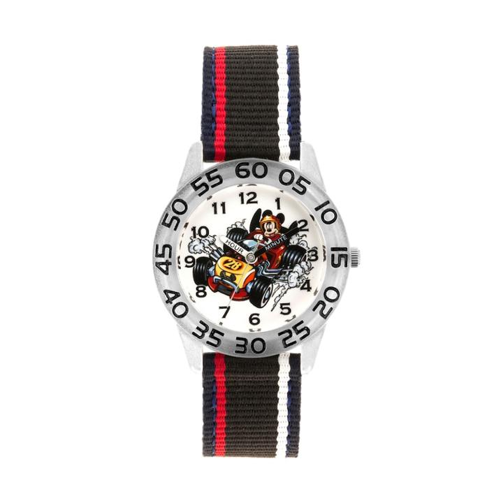 Disney's Mickey Mouse Roadster Racer Time Teacher Watch, Adult Unisex, Size: Medium, Black