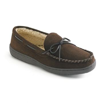 Hideaways By L.b. Evans Morgan Men's Suede Moccasin Slippers, Size: Medium (9), Brown