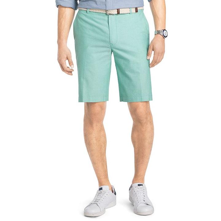 Men's Izod Flat-front Oxford Shorts, Size: 40, Brt Green