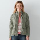 Women's Sonoma Goods For Life&trade; Solid Utility Jacket, Size: Large, Med Green