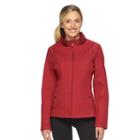 Women's Weathercast Solid Quilted Jacket, Size: Small, Dark Pink