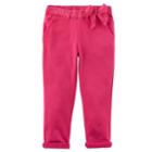 Baby Girl Carter's Bow French Terry Pants, Size: 24 Months, Pink
