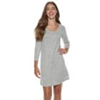 Juniors' So&reg; Henley Swing Dress, Teens, Size: Small, Med Grey