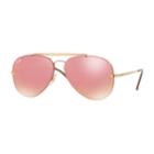 Ray-ban Blaze Rb3584 61mm Aviator Mirror Sunglasses, Women's, Drk Yellow