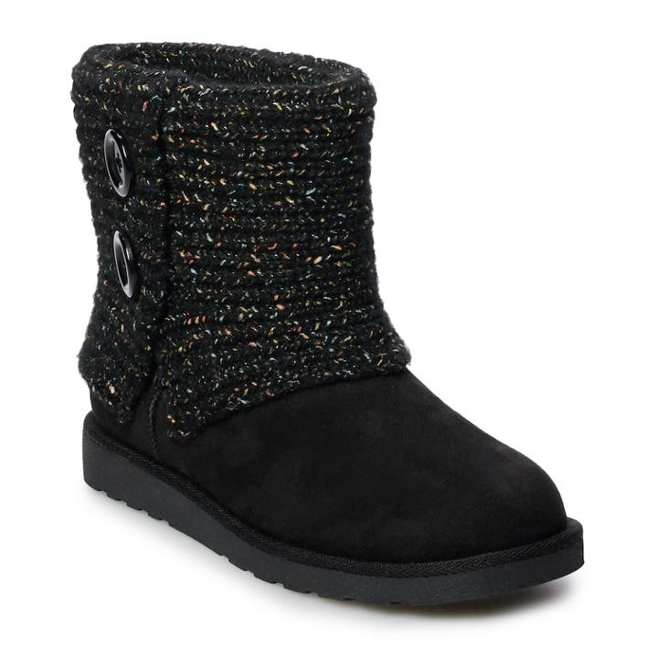 So&reg; Elderberry Women's Sweater Boots, Size: Medium (7.5), Black