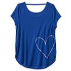 Girls 7-16 & Plus Size So&reg; Short Sleeve Bar Back Tee, Girl's, Size: 16, Dark Blue
