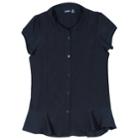 Girls 4-16 Chaps School Uniform Cami & Blouse Set, Size: 5, Blue (navy)