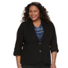 Plus Size Napa Valley Linen Jacket, Women's, Size: 16 W, Black
