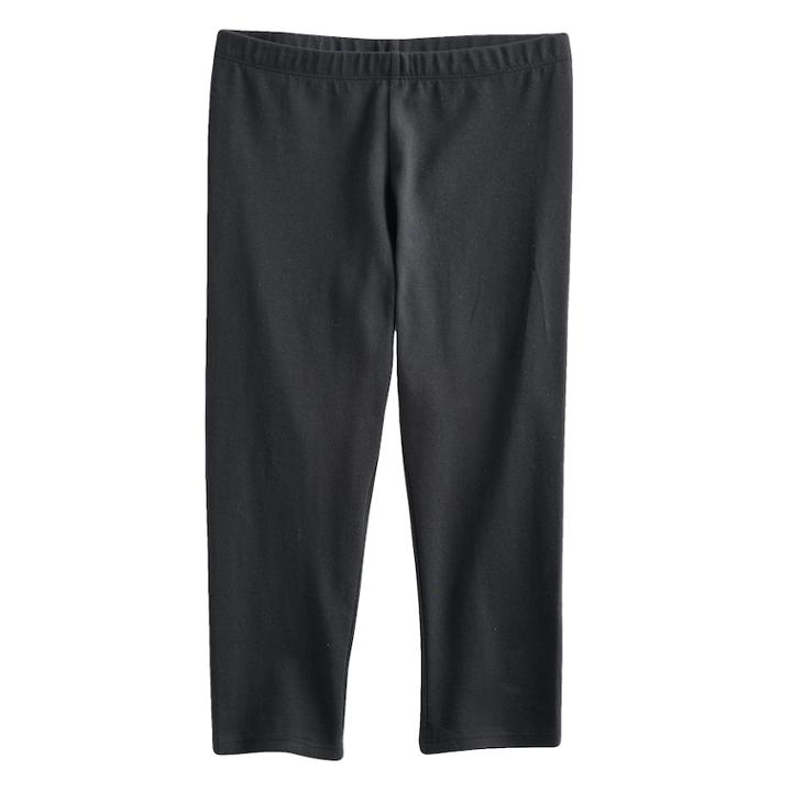 Girls 7-16 So&reg; Core Capri Leggings, Size: 14, Black