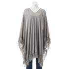 Sonoma Goods For Life&trade; Striped Jersey Poncho, Women's, Grey Other