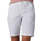 Women's Lee Diani Comfort Waist Bermuda Shorts, Size: 10 Avg/reg, White