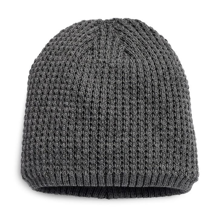 Men's Apt. 9&reg; Sherpa-lined Knit Cuffed Beanie, Dark Grey