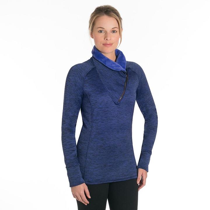 Snow Angel, Women's Minx Fleece Quarter-zip Top, Size: Small, Med Purple
