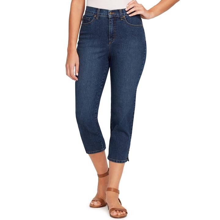 Women's Gloria Vanderbilt Amanda Capris, Size: 16, Med Blue