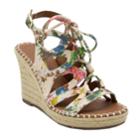 Sugar Hula Women's Ghillie Espadrille Wedge Sandals, Size: Medium (7), Dark Beige