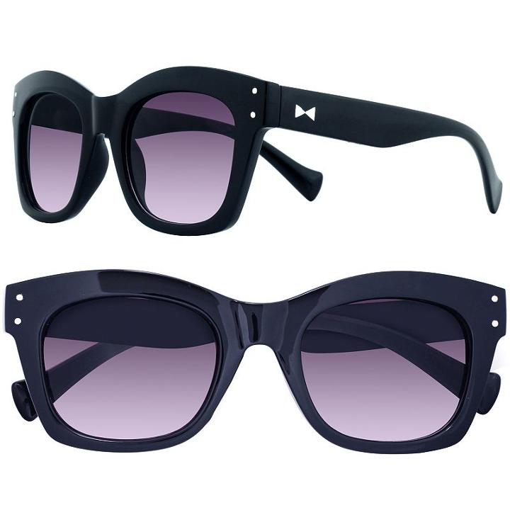 Lc Lauren Conrad 48mm Daisy Square Gradient Sunglasses, Black
