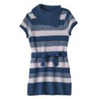 Girls 7-16 It's Our Time Splitneck Striped Sweater Tunic, Girl's, Size: Xl, Blue Other