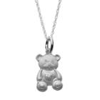Logoart Sterling Silver Kappa Delta Sorority Teddy Bear Pendant Necklace, Women's, Size: 18, Grey