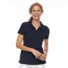 Women's Croft & Barrow&reg; Classic Polo, Size: Medium, Blue