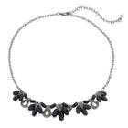 Napier Leaf & Marquise Cluster Necklace, Women's, Black