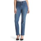 Petite Gloria Vanderbilt Amanda Classic Tapered Jeans, Women's, Size: 4 Petite, Light Blue