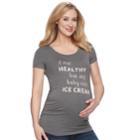 Maternity A:glow Ruched Graphic Tee, Women's, Size: Xxl-mat, Grey