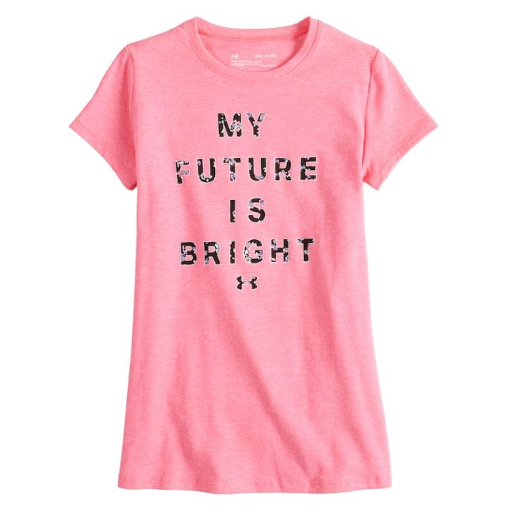 Girls 7-16 Under Armour My Future Is Bright Tee, Size: Large, Penta Pink