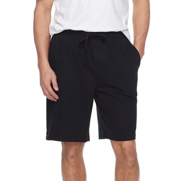 Men's Croft & Barrow&reg; True Comfort Solid Sleep Shorts, Size: Medium, Black