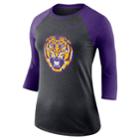 Women's Nike Lsu Tigers Baseball Tee, Size: Xxl, Grey