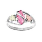 Black Hills Gold Tri-tone Pink Cubic Zirconia Ring In Sterling Silver, Women's, Size: 7