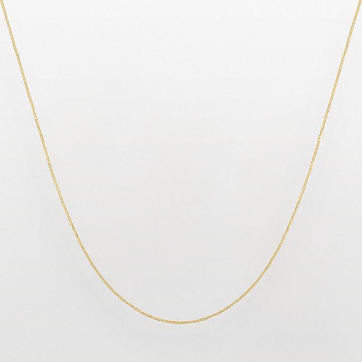 Everlasting Gold 14k Gold Venetian Box Chain Necklace - 20-in, Women's, Size: 20, Yellow