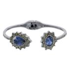 Simply Vera Vera Wang Blue Simulated Crystal Hinged Bracelet, Women's