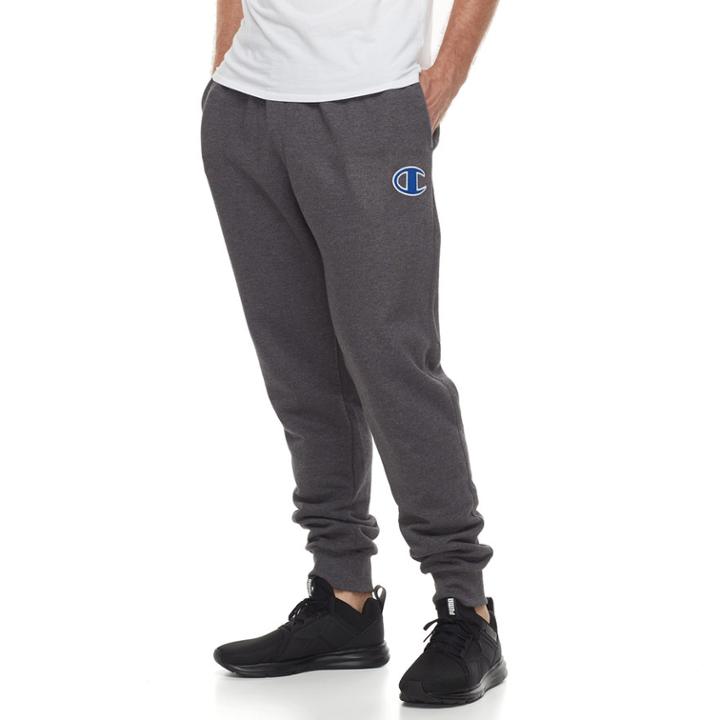 Mens Champion Fleece Jogger Pants, Size: Medium, Grey