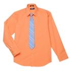 Boys 4-20 Chaps Dress Shirt & Tie Set, Size: 14, Med Orange