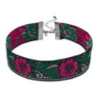 Pink Flower Embroidered Choker Necklace, Women's, Multicolor