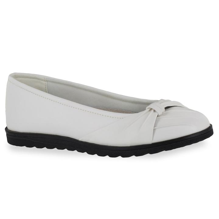 Easy Street Giddy Ii Women's Ballet Flats, Size: Medium (7), White