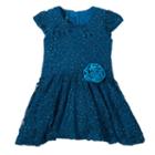 Girls 4-6x Marmellata Classics Glitter Sequin Floral Lace Drop-waist Dress, Girl's, Size: 4, Med Green