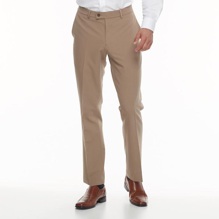 Men's Apt. 9&reg; Smart Temp Premier Flex Extra-slim Fit Dress Pants, Size: 38x34, Brown
