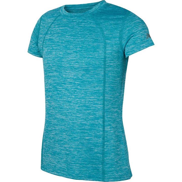 Girls 7-16 New Balance Short Sleeve Cross-dyed Performance Tee, Size: 7-8, Turquoise/blue (turq/aqua)